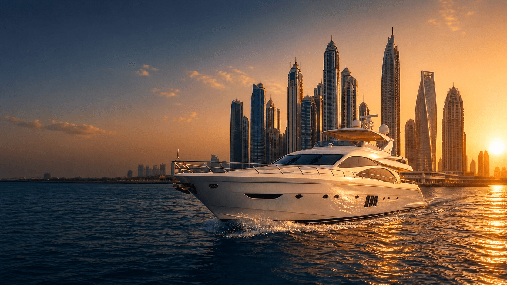 yacht cruising in the ocean